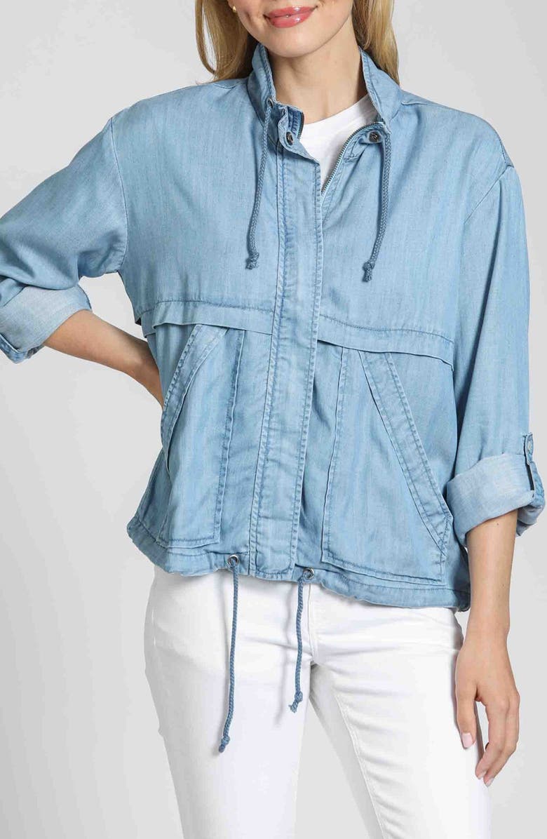 APNY Denim Utility Jacket, Main, color, Light Indigo