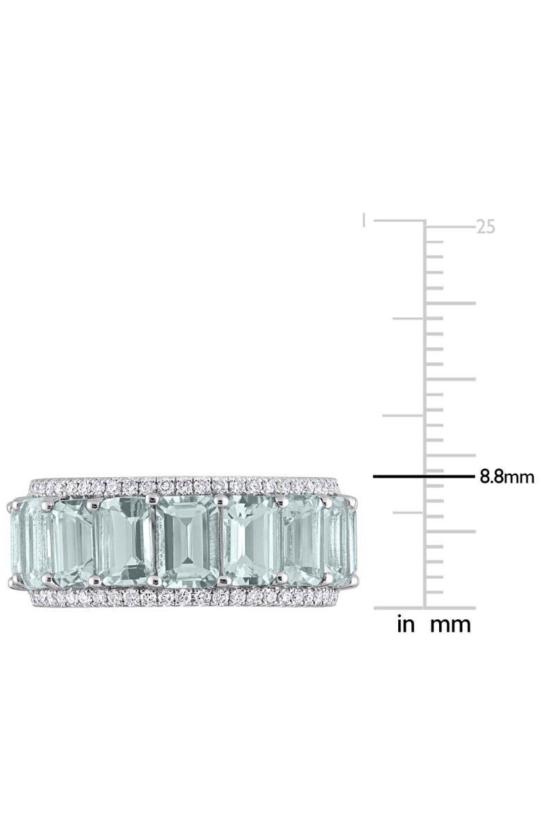 Julianna B. Gemstone & Diamond Eternity Ring 14k, Alternate, color, Aquamarine/White Gold