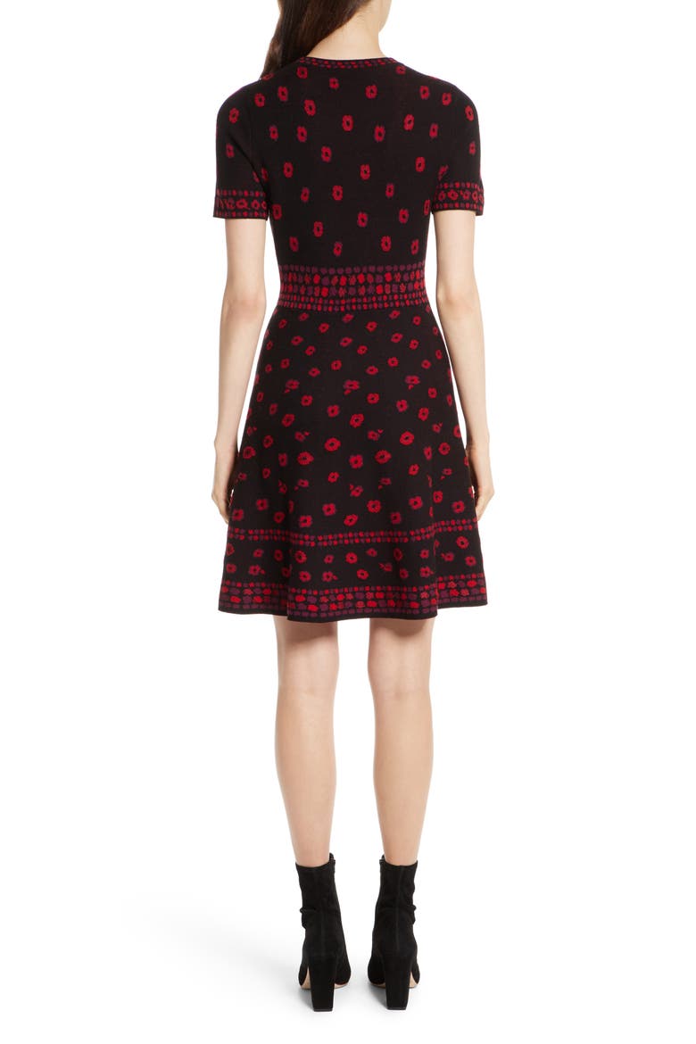 poppy sweater dress, Alternate, color, BLACK MULTI
