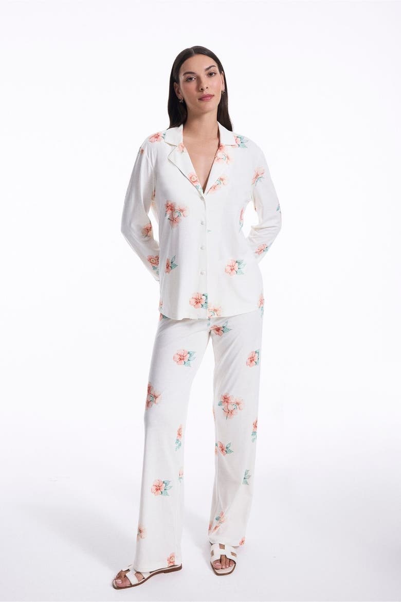 Dreamy Rosie Pyjama Set, Alternate, color, White