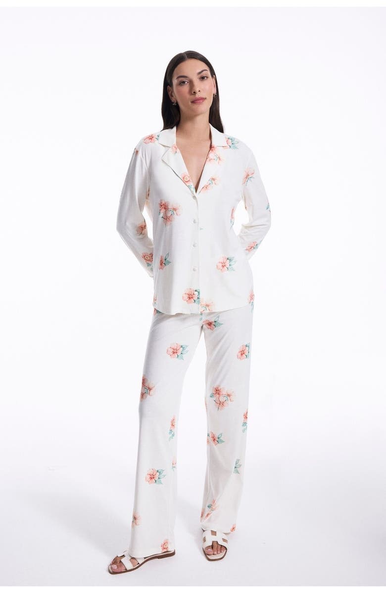 House Of Silk Dreamy Rosie Pyjama Set, Alternate, color, White