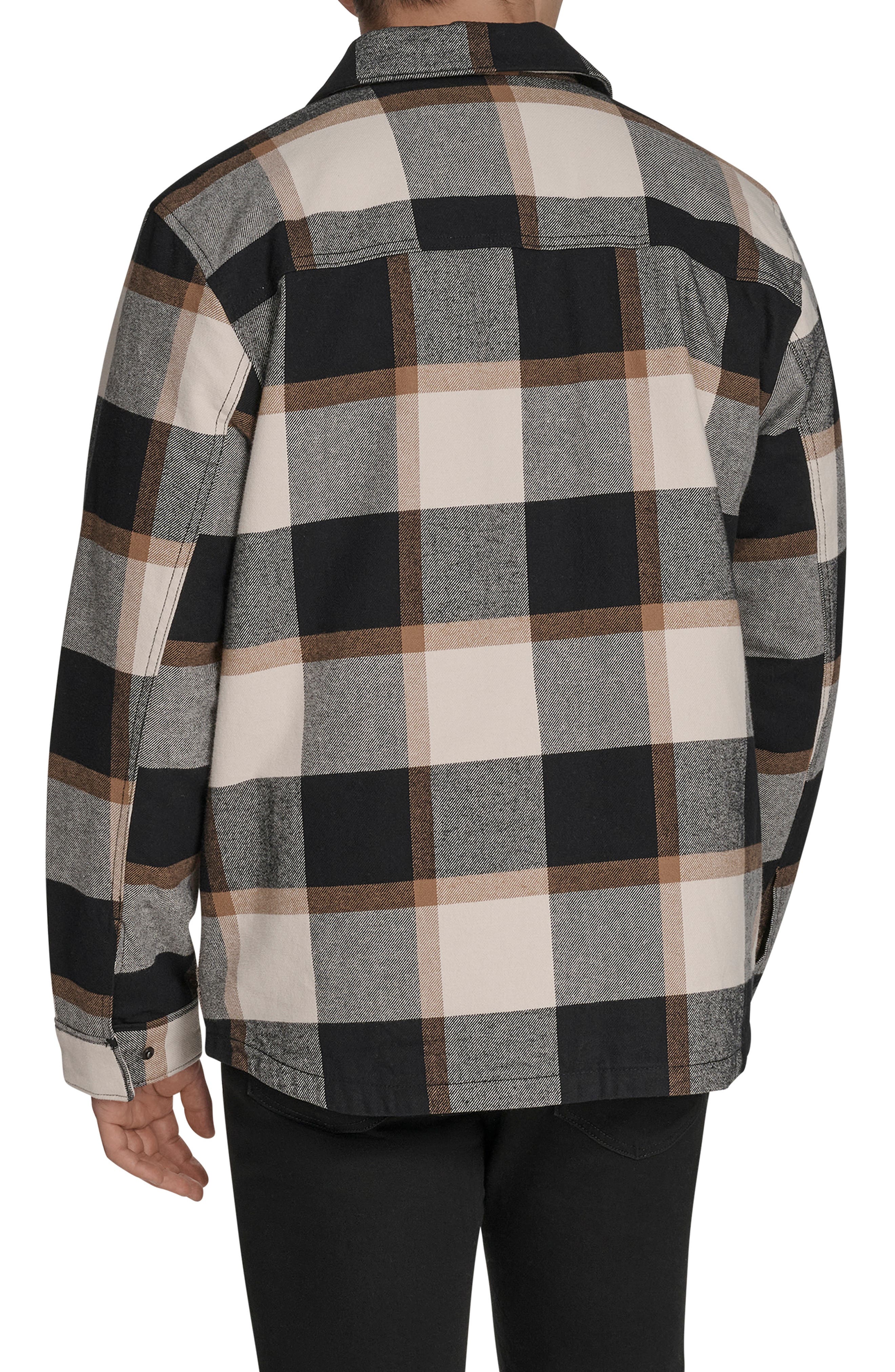 Insulated Plaid Cotton Flannel Zip-Up Shirt Jacket - image 2