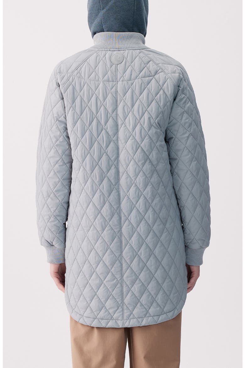 Sophie Quilted Longline Bomber Jacket, Alternate, color, STEEL