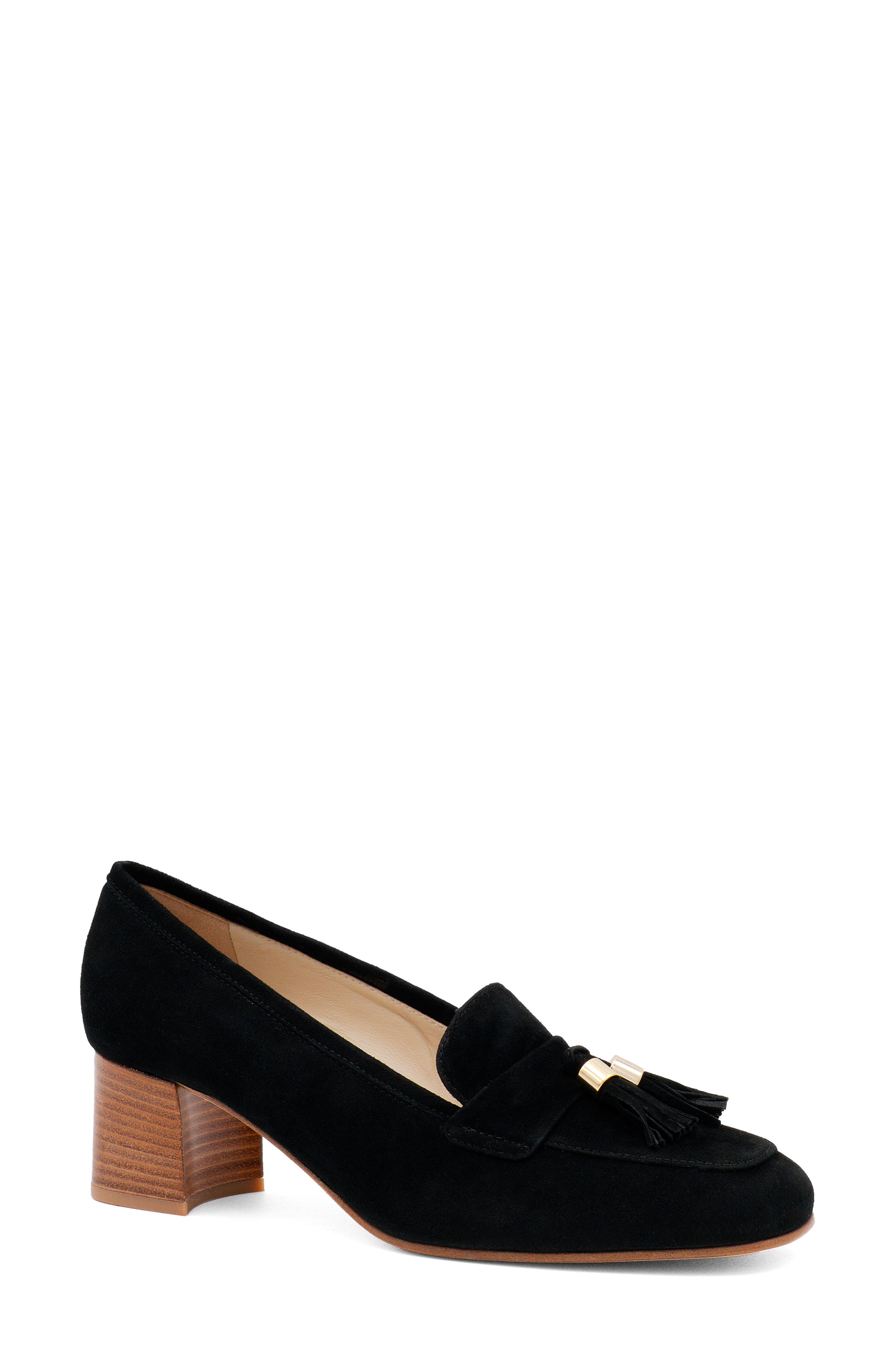 Amalfi by Rangoni Balcanico Tassel Pump, Main, color, Black Cashmere