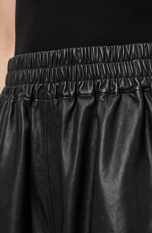 Allsaints Arla Lea Leather Shorts