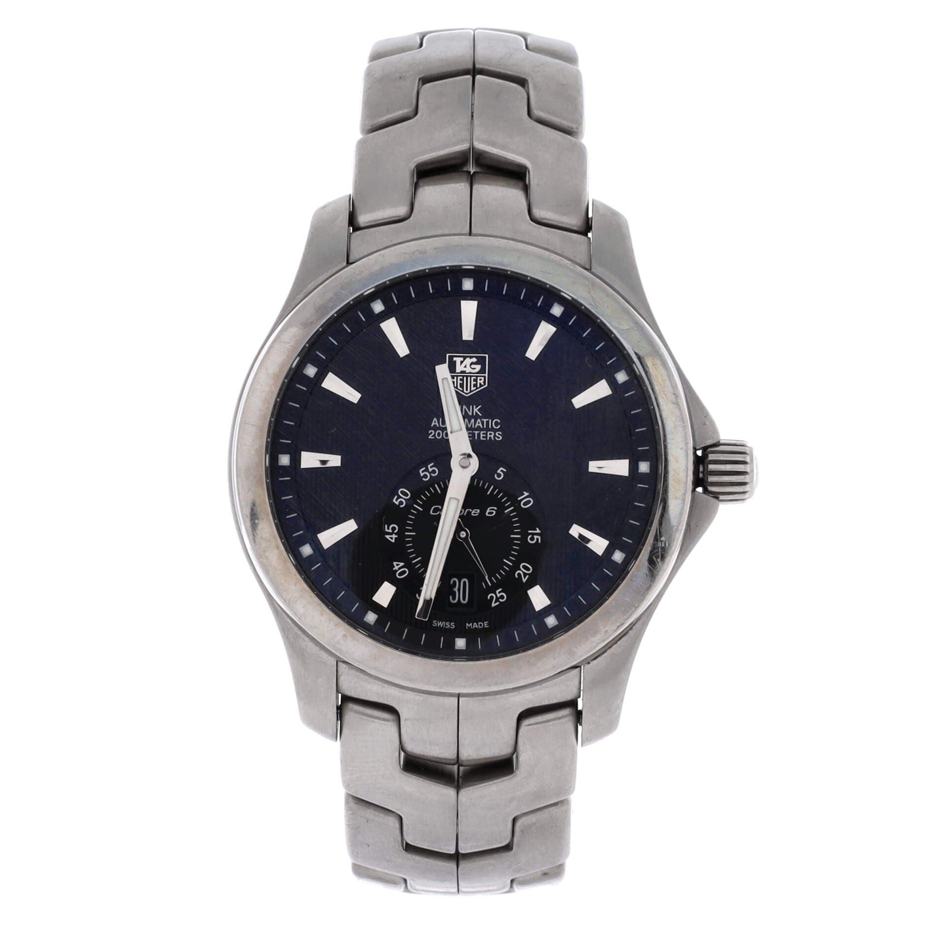 Link Calibre 6 Automatic Watch Stainless Steel 39, Main, color, Metallic Silver