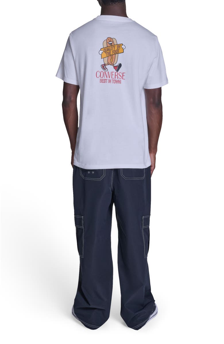 Converse Hot Dog Mascot T-Shirt, Alternate, color, White 10A
