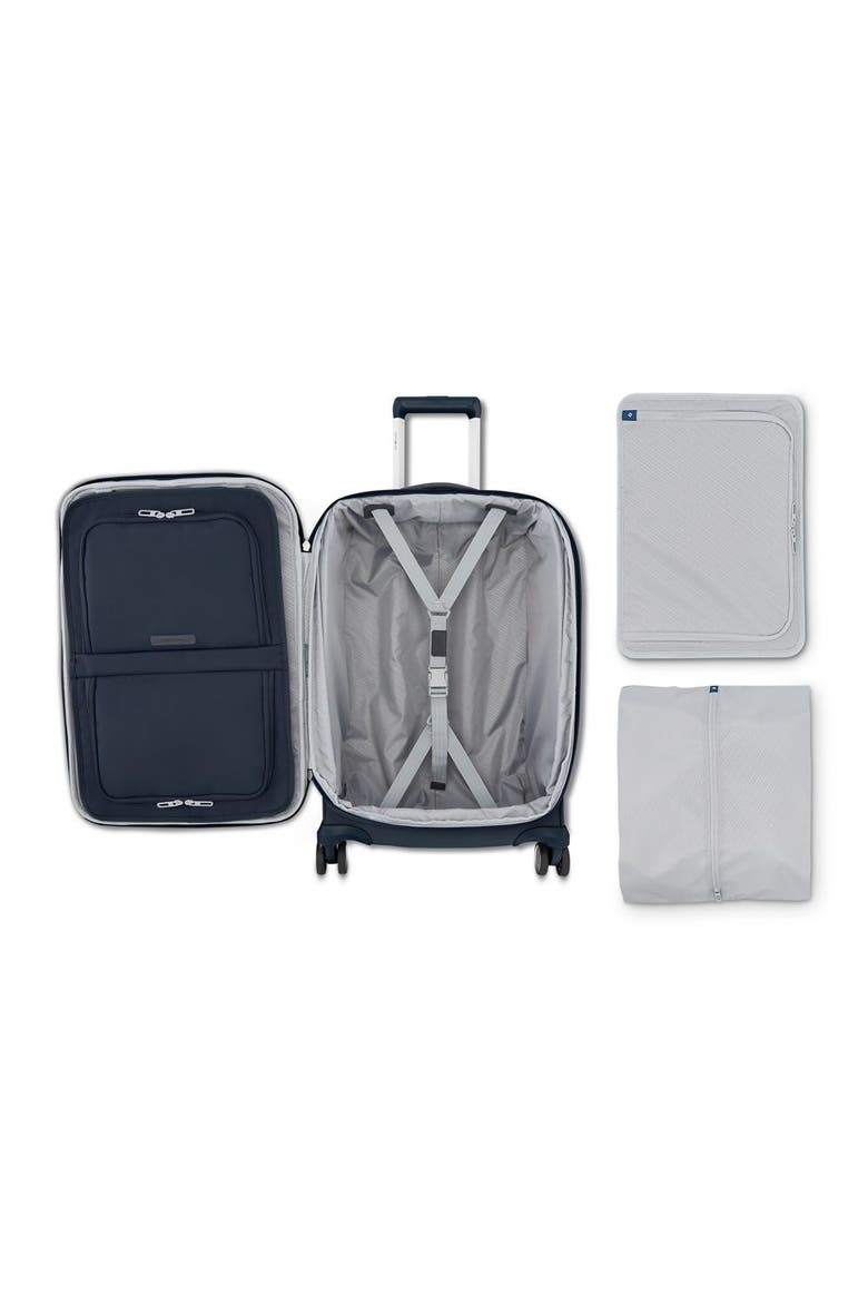 Elevation Softside Global 22" Carry On Spinner Luggage, Alternate, color, Midnight Blue