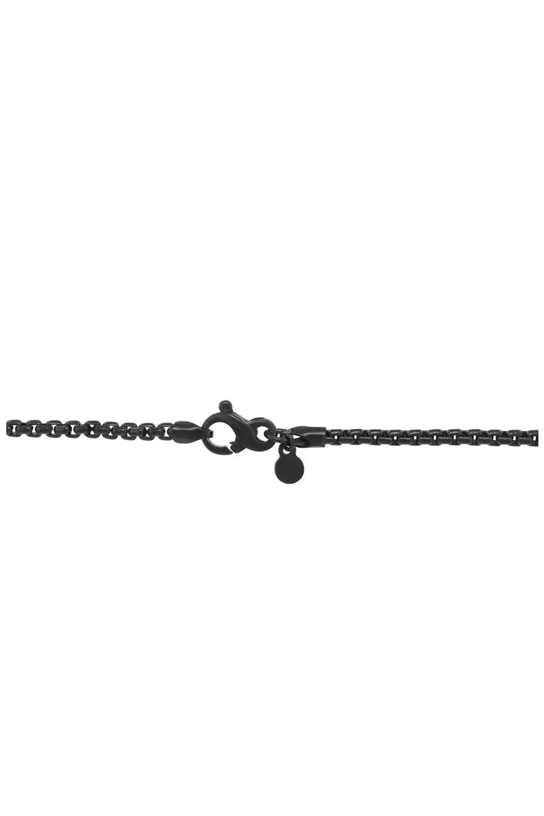Onyx Pavé Tag Pendant Necklace, Alternate, color, BLACK