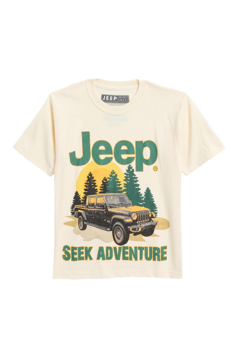 Kids' Jeep Seek Adventure Graphic T-Shirt, Main, color, NATURAL