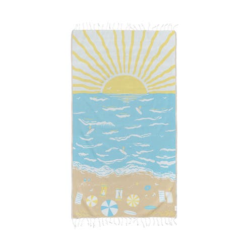 Ramus & Co Oversized 37" X 71" Preppy Turkish Beach Towel By