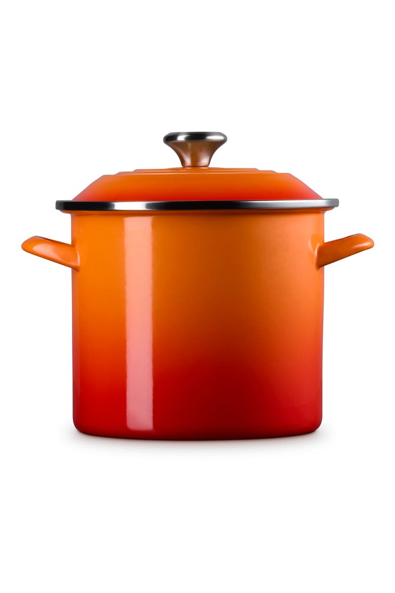 8-Quart Enameled Stainless Steel Stock Pot, Alternate, color, FLAME