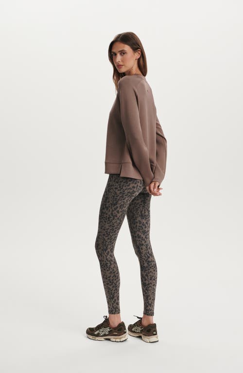 Varley Zosia Midlayer Crewneck Sweatshirt In Brown