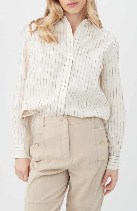 Trina Turk Litsa Silk Blend Button-Up Shirt