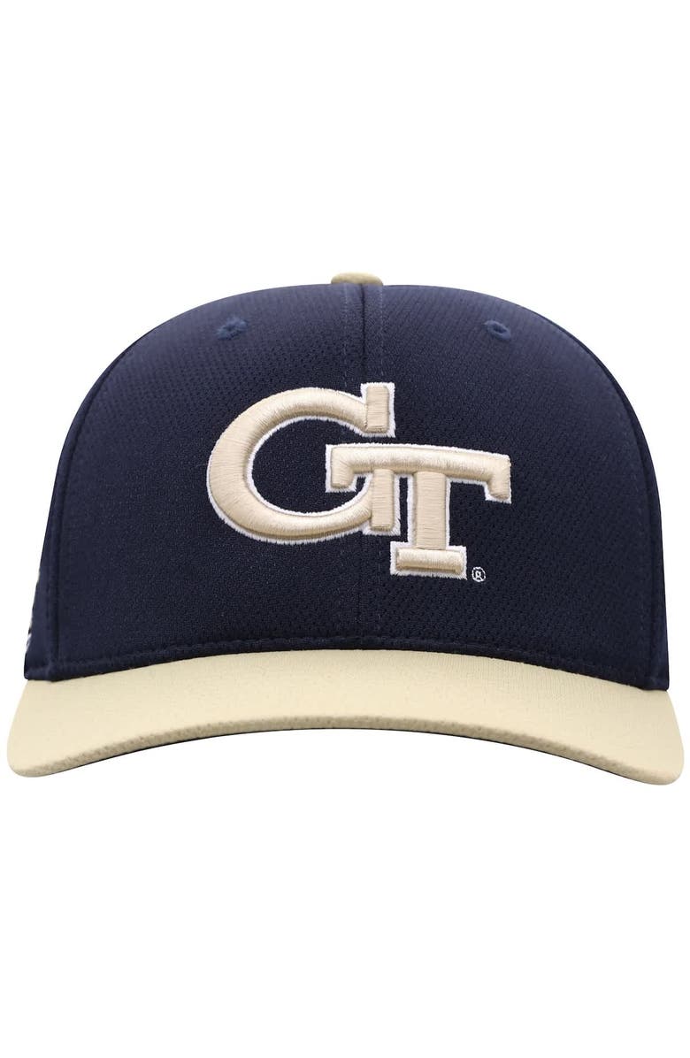 TOP OF THE WORLD Men's Top of the World True Navy Georgia Tech Yellow Jackets Reflex Two-Tone Flex Hat, Alternate, color, True Navy