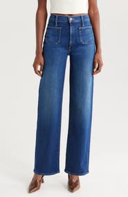 MOTHER The Rambler Zip Sneak Patch Pocket Straight Leg Jeans
