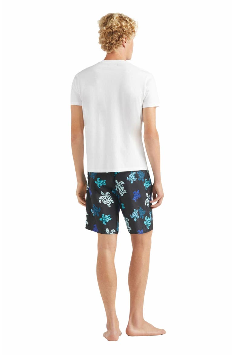Men's Embroidered Turtle Cotton T-Shirt, Alternate, color, BLANC