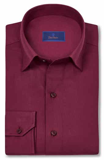 David Donahue Casual Long Sleeve Cotton Button-Up Shirt