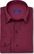 David Donahue Casual Long Sleeve Cotton Button-Up Shirt