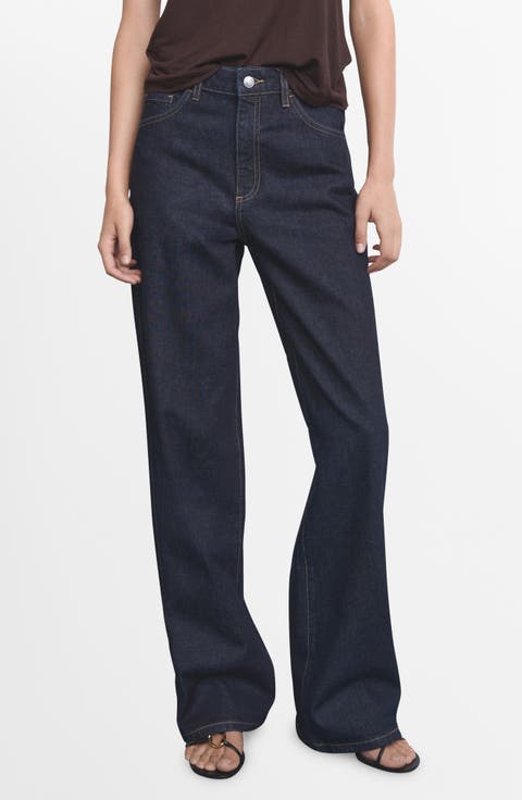 Danila Raw Hem High Waist Wide Leg Jeans (Regular & Plus)