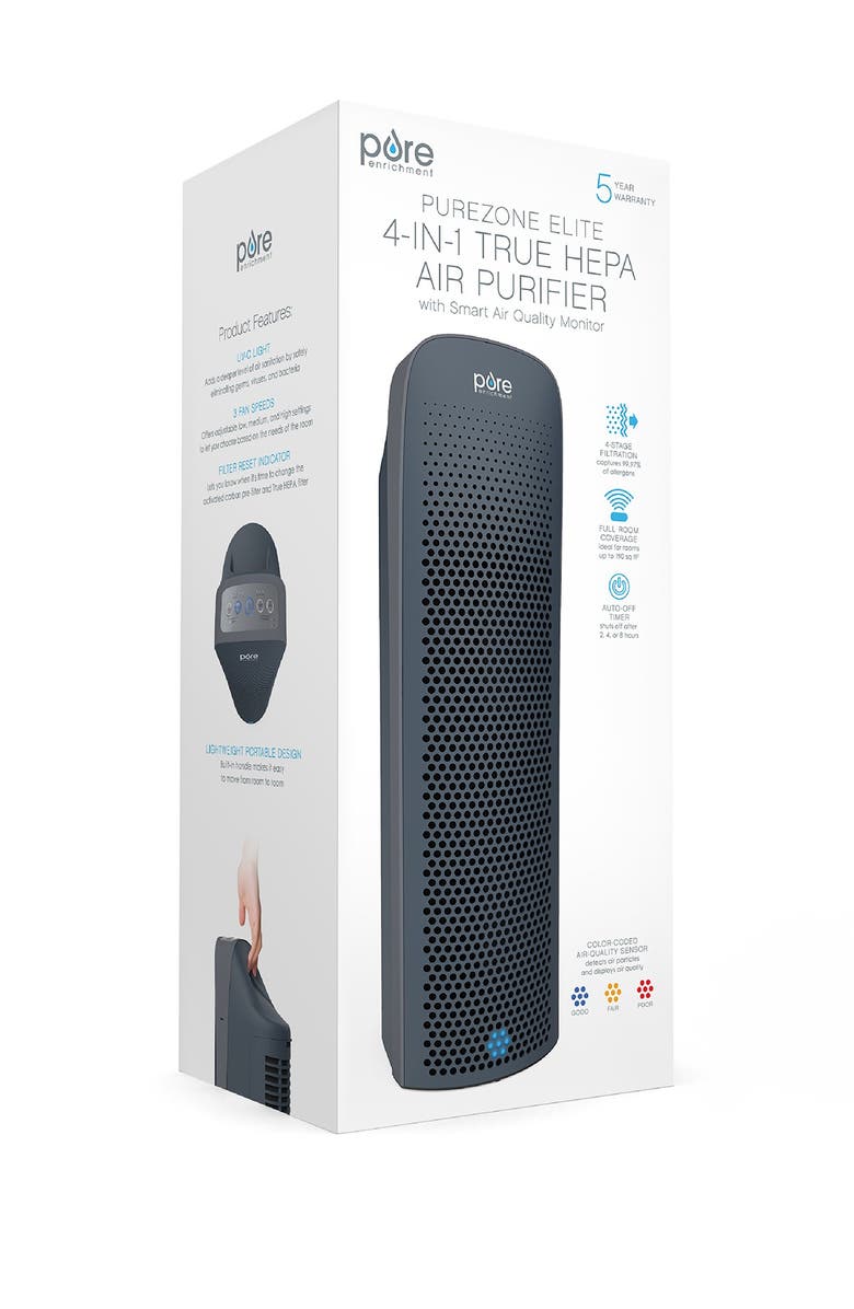 PURE ENRICHMENT PureZone Elite 4-in-1 True HEPA Air Purifier - Graphite, Alternate, color, Graphite