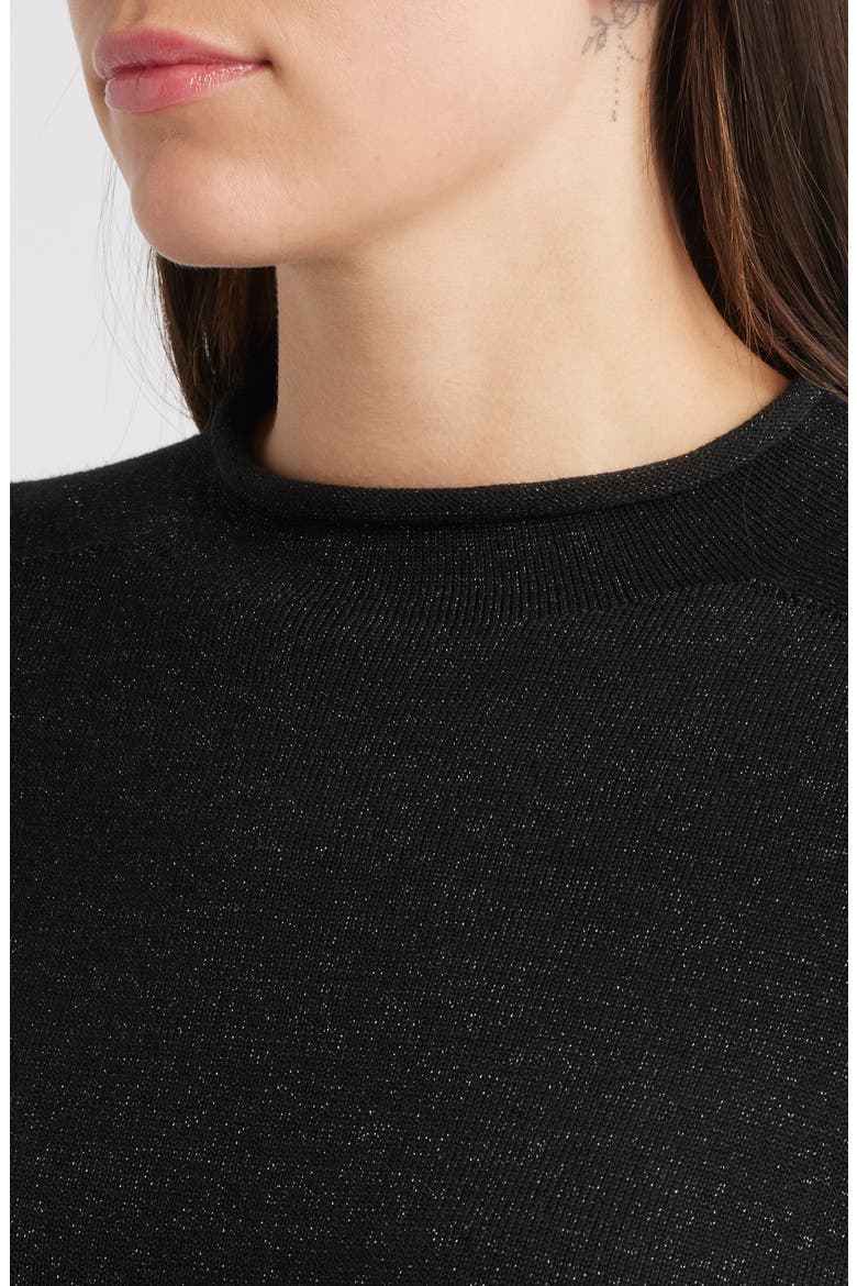 Lisa Metallic Sweater, Alternate, color, BLACK