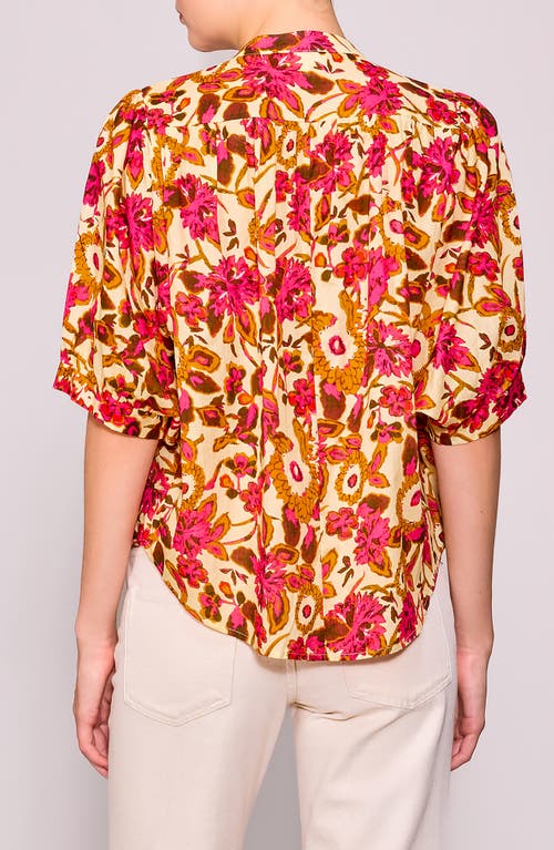 Melloday Print Voile Shirt In Multi