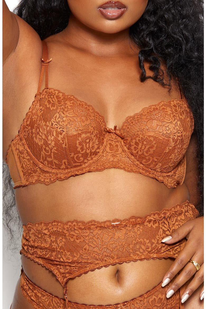 Unlined Underwire Balconette Bra, Alternate, color, BUTTER TOFFEE