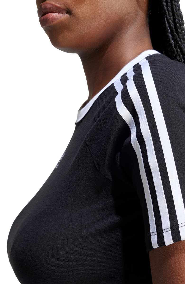 adidas Crop Baby Tee, Alternate, color, Black