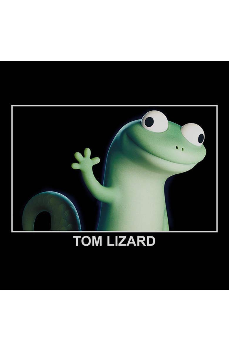 Hoppers Junior's Hoppers Tom Lizard Happy and Cute Portrait  Graphic T-Shirt, Alternate, color, Black