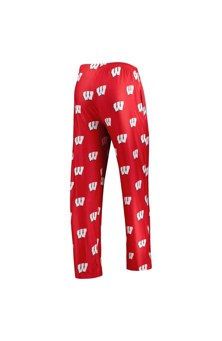 CONCEPTS SPORT Men's Concepts Sport Red Wisconsin Badgers Logo Flagship Allover Print Pants, Alternate, color,