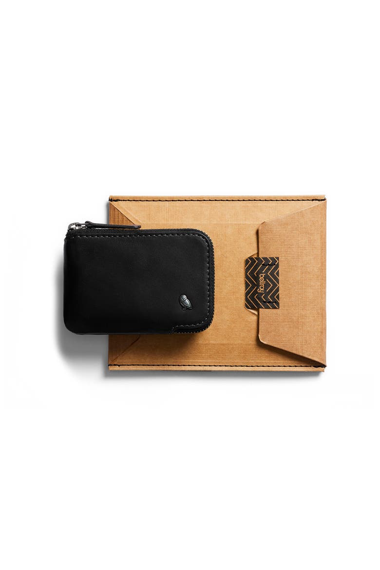 Leather Card Pocket, Alternate, color, BLACK