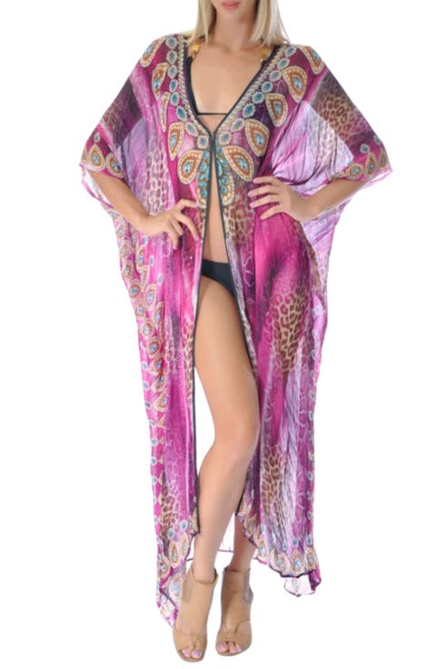 Ombré Mixed Print Longline Duster