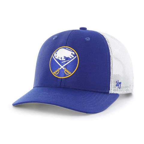 Men's '47 Royal/White Buffalo Sabres Logo Trucker Adjustable Hat