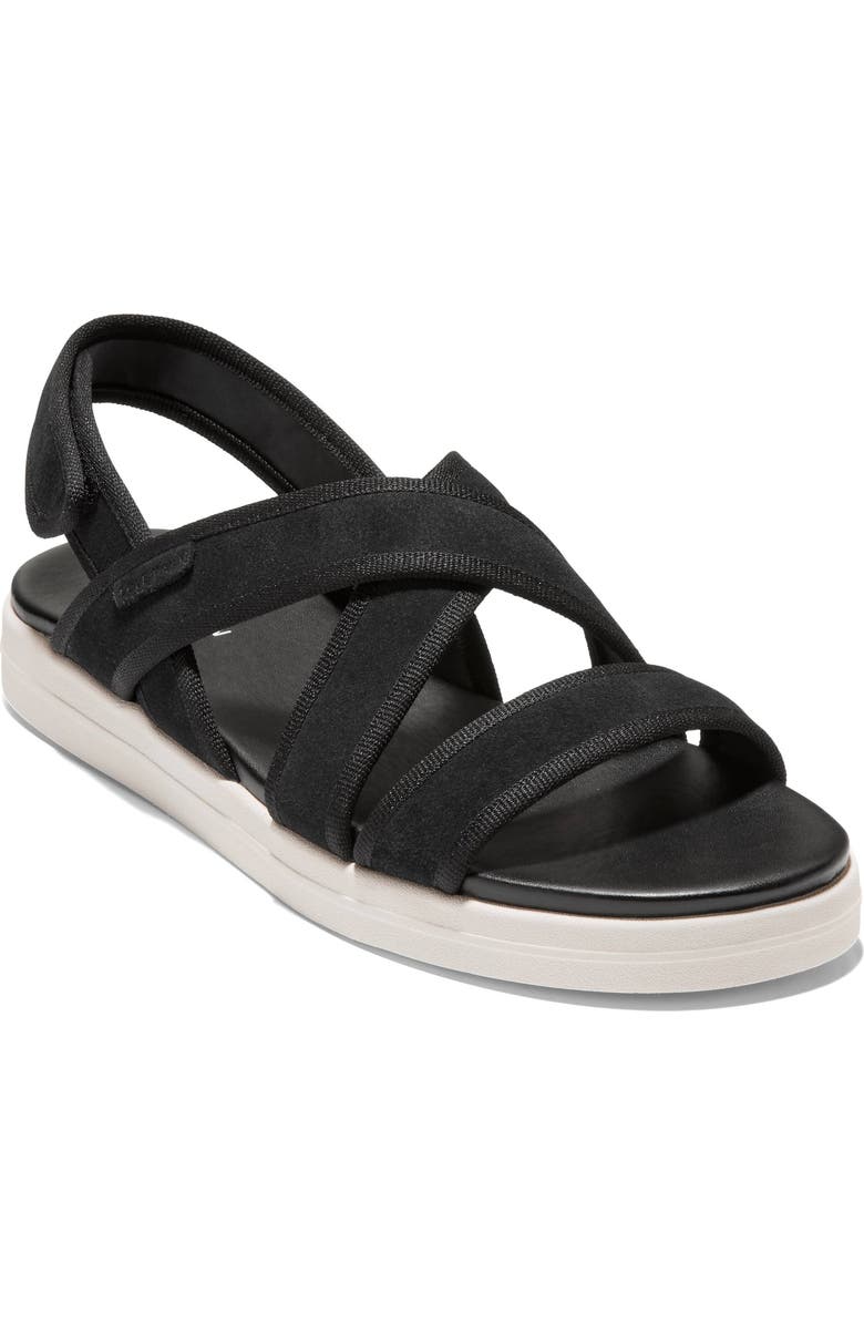 Cole Haan Nantucket Drift Sandal, Main, color, Black Suede/ Black Gros Grain