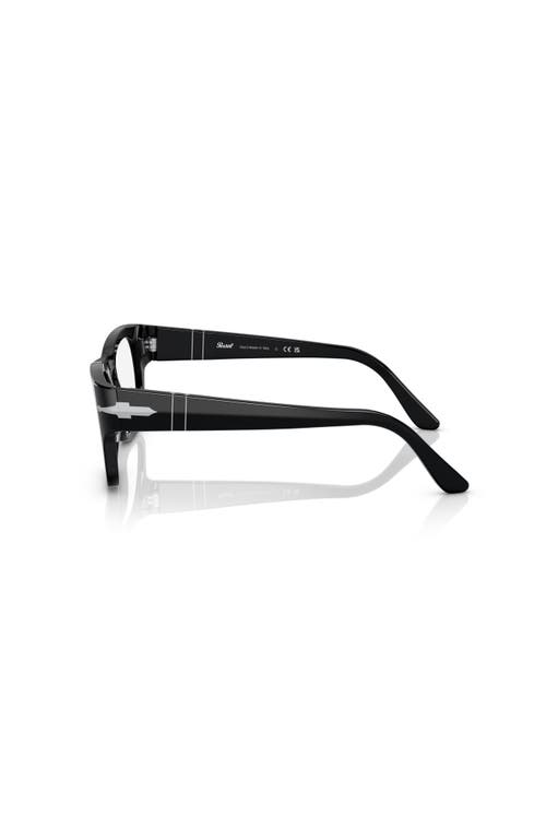 Persol 50mm Rectangle Optical Glasses In Black