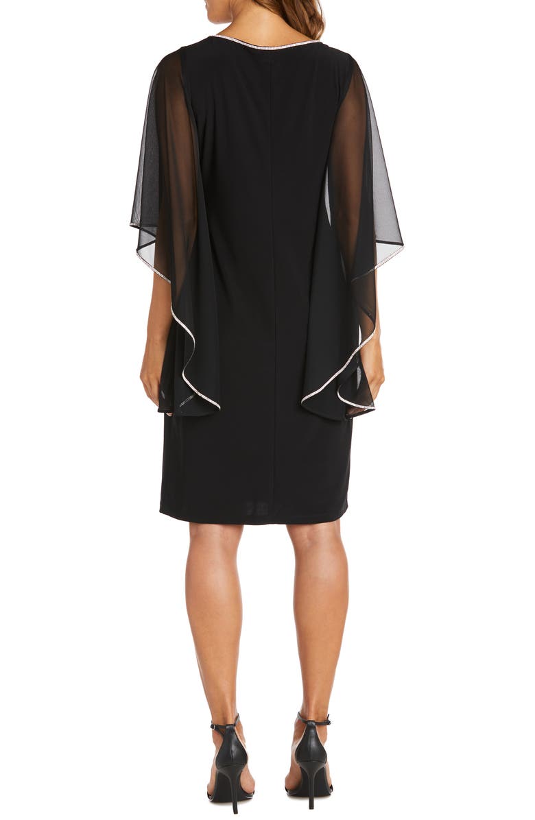 R&M RICHARDS Chiffon Butterfly Sleeve Sheath Dress, Alternate, color, 