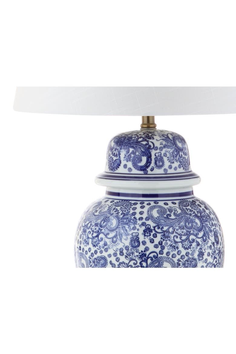 Ellis Chinoiserie Ceramic LED Table Lamp, Alternate, color, Blue/White