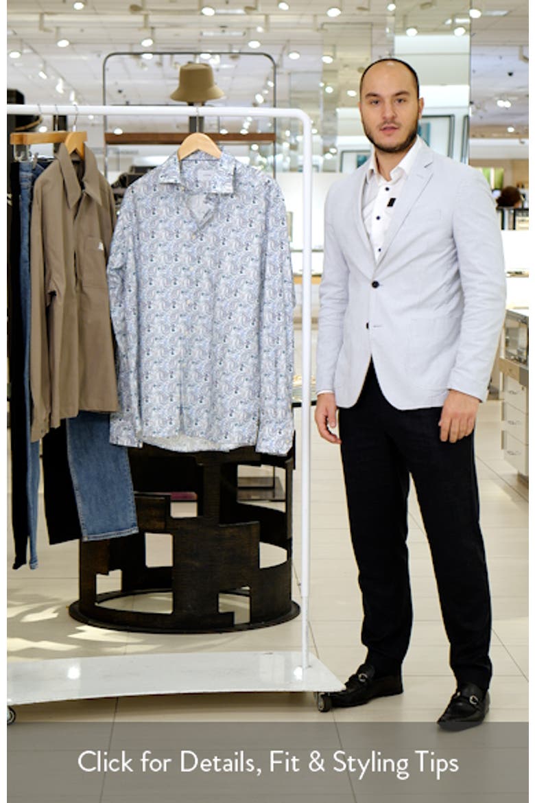 Slim Fit Paisley Cotton & Lyocell Dress Shirt video