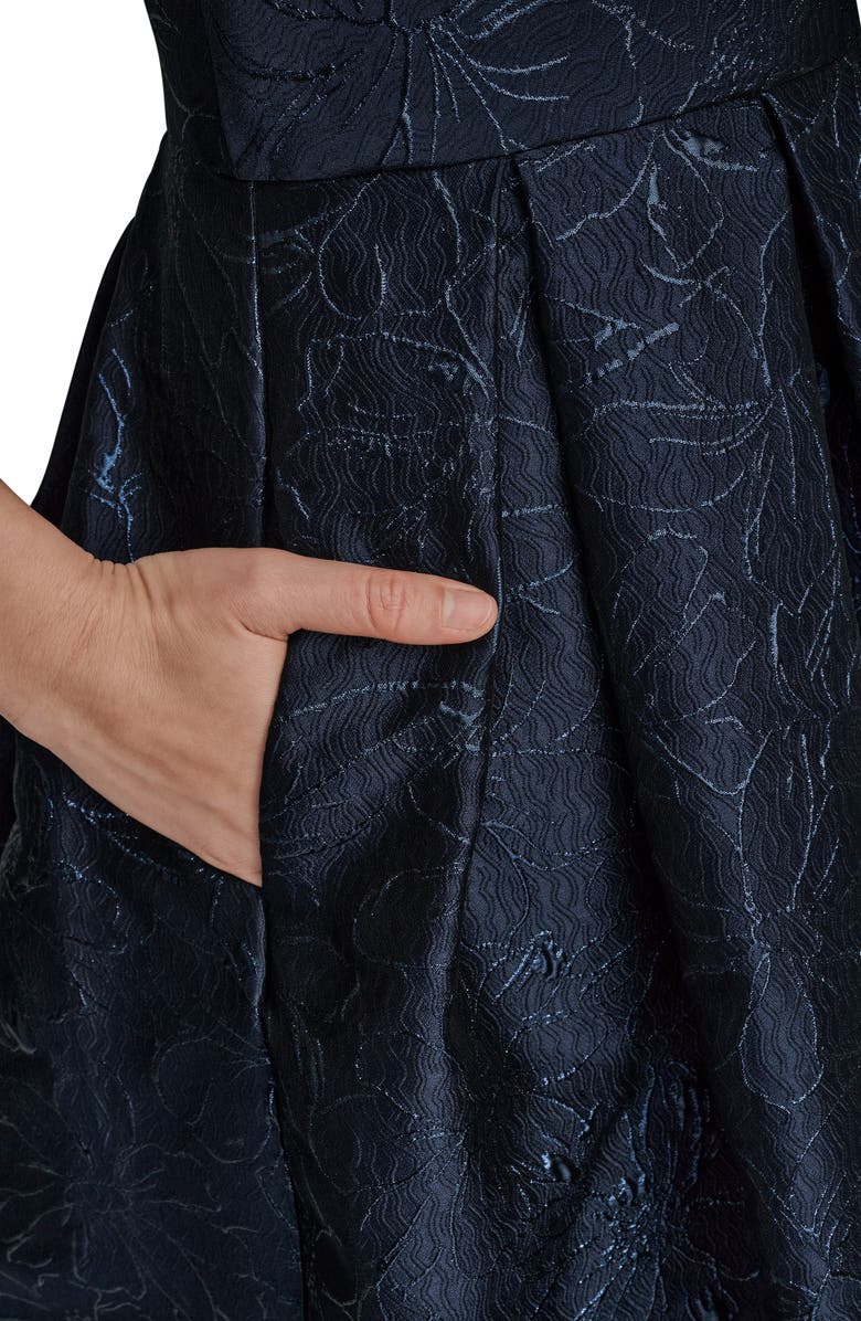 Donna Karan New York Metallic One-Shoulder Gown, Alternate, color,