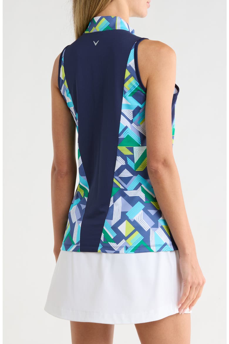 Colliding Geo Print Tank, Alternate, color, PEACOAT