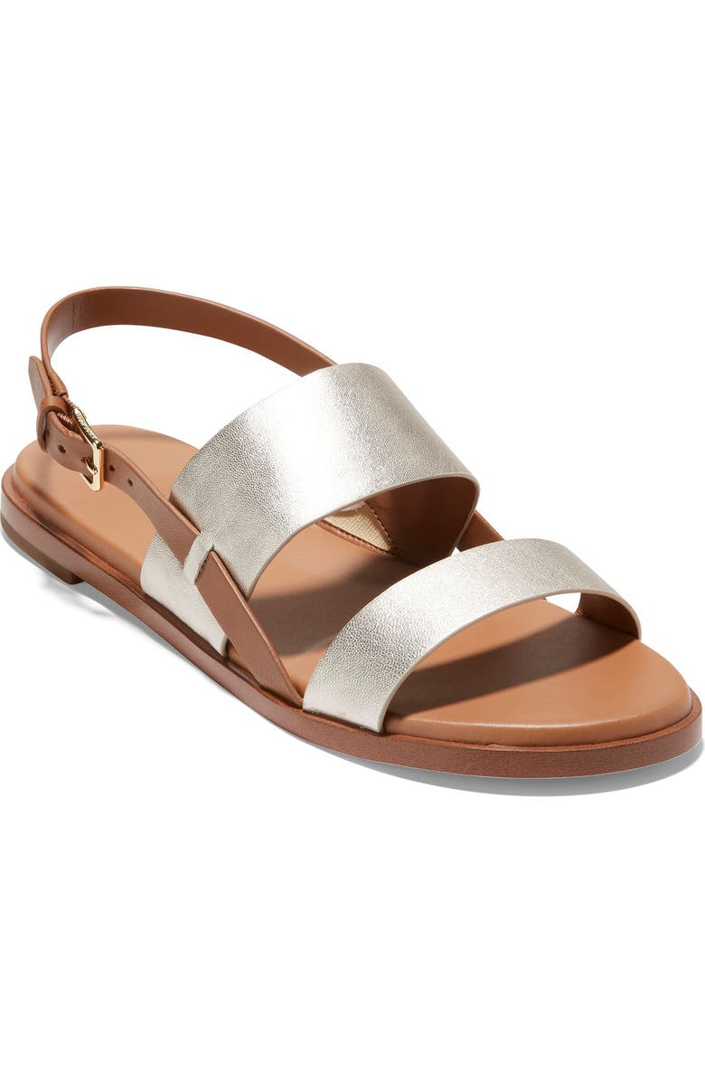Cole Haan Flynn Flat Sandal, Main, color, Soft Gold
