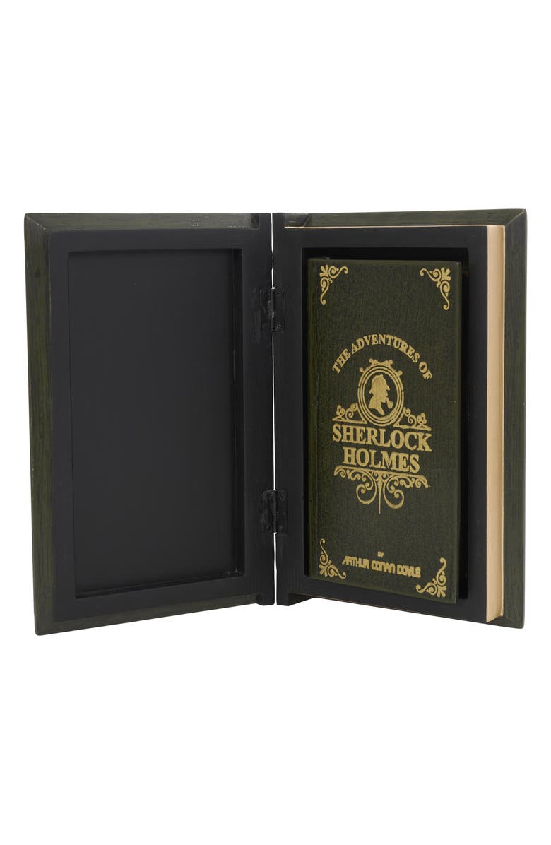 SONOMA SAGE HOME Sherlock Holmes Set of 2 Faux Book Boxes, Alternate, color, Green