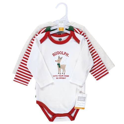 Hudson Baby Essential Long-sleeve Cotton Bodysuit Triple Set