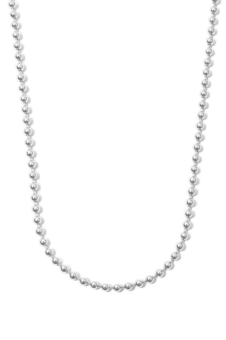 Manhattan Ball Chain Necklace, Main, color, SILVER