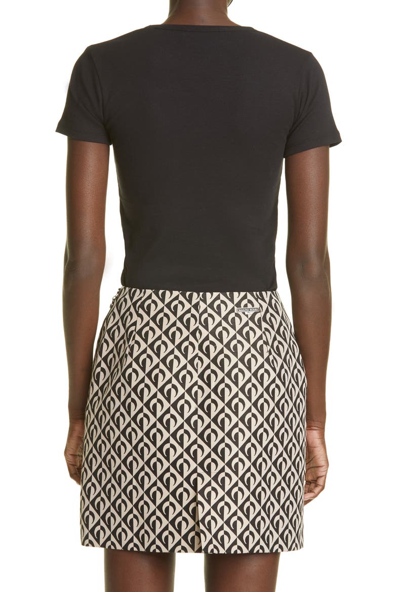 Mini Fit Logo Organic Cotton T-Shirt, Alternate, color, BLACK