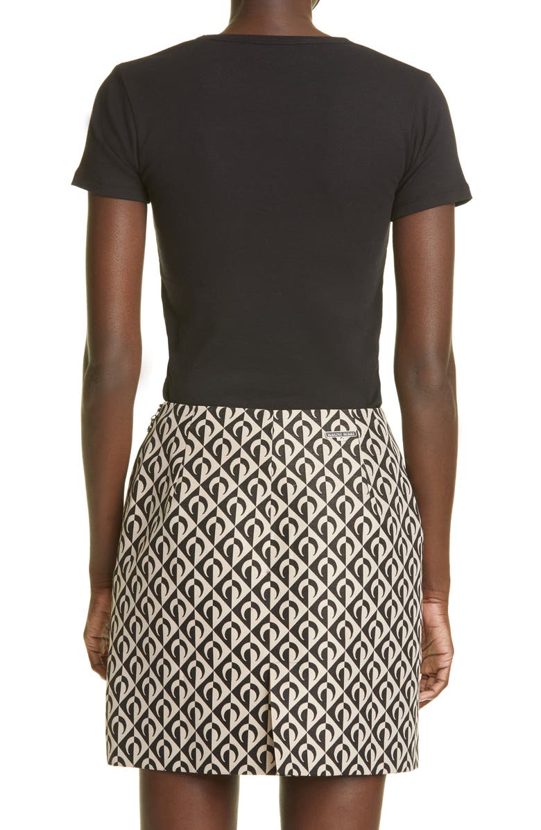 Marine Serre Mini Fit Logo Organic Cotton T-Shirt, Alternate, color, 