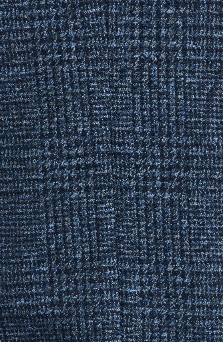 Nordstrom Henrik Trim Fit Italian Knit Cotton Blend Jacket, Alternate, color, Navy Pepe Texture Plaid