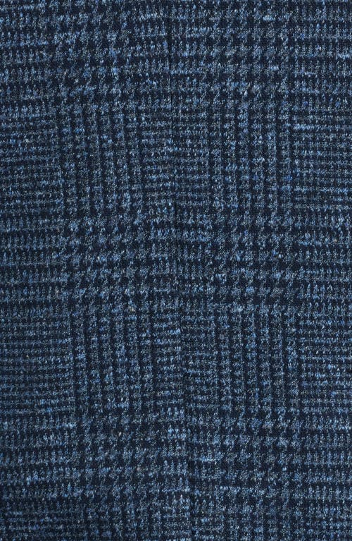 Nordstrom Glen Plaid Knit Cotton Blend Sport Coat In Navy Pepe Texture Plaid