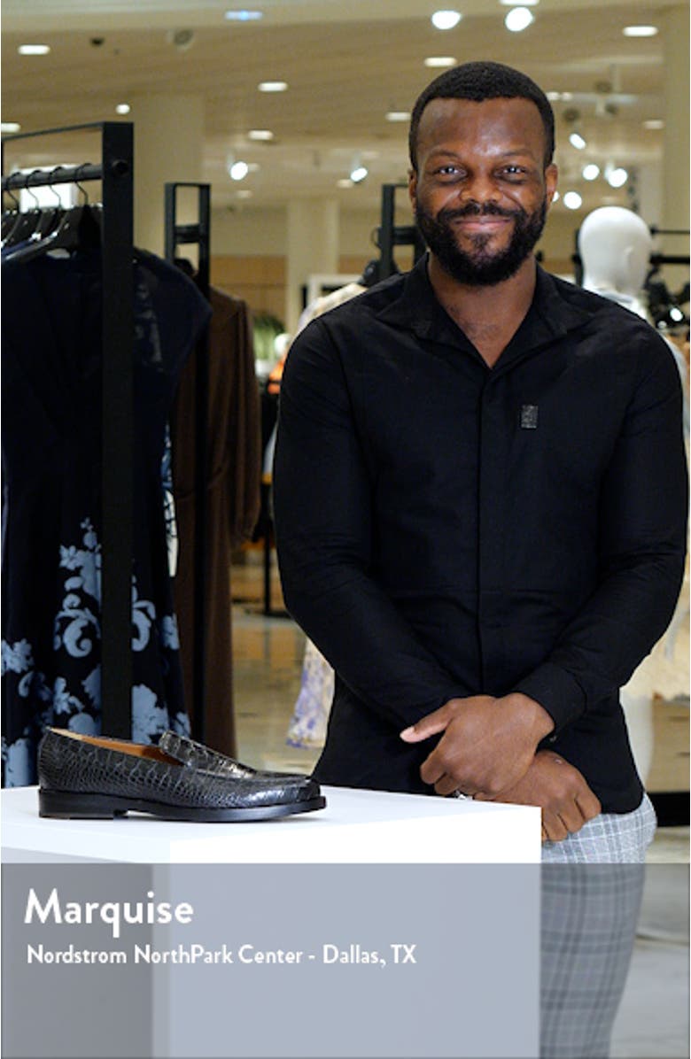 Danto Croc Embossed Venetian Loafer, sales video thumbnail